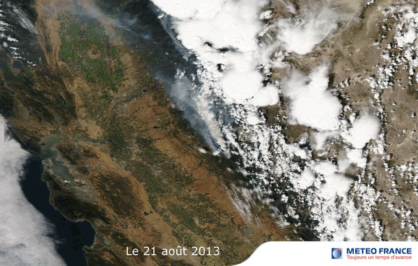 Les feux de Californie par satellite