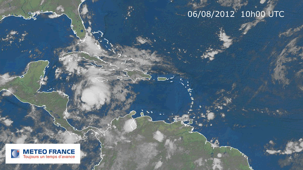 ERNESTO : activité cyclonique en mer des Caraïbes