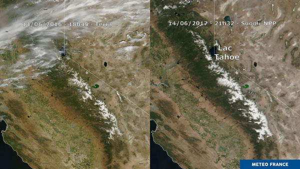Neige sur les massifs californiens

