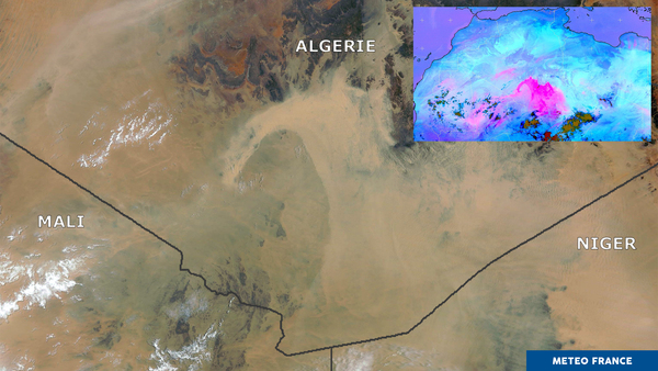 Tempête de sable dans le sud algérien
