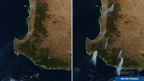 Progression d'incendies australiens
