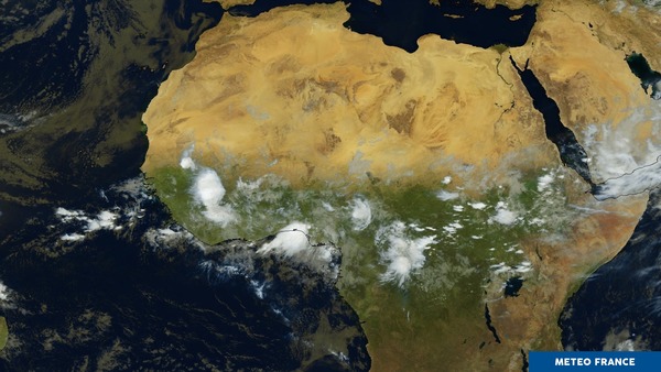 amas nuageux en Afrique de l'Ouest
