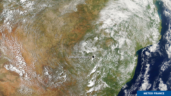 Anticyclone, brise et orages en Afrique du Sud
